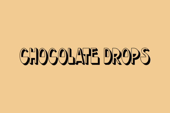 Chocolate Drops: A Playful 3D Display Font for Handmade Brands