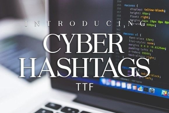 Cyber Hashtags: A Calm, Confident Serif for Editorial Headlines