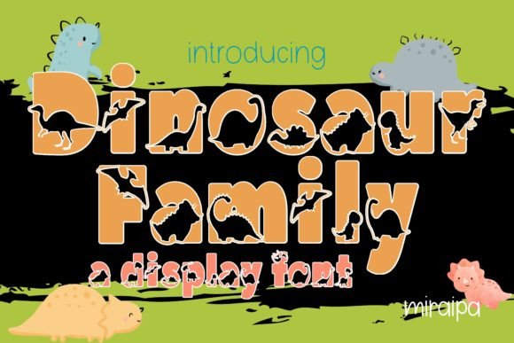 Dinosaur Family: A Playful Display Font for Thoughtful Design
