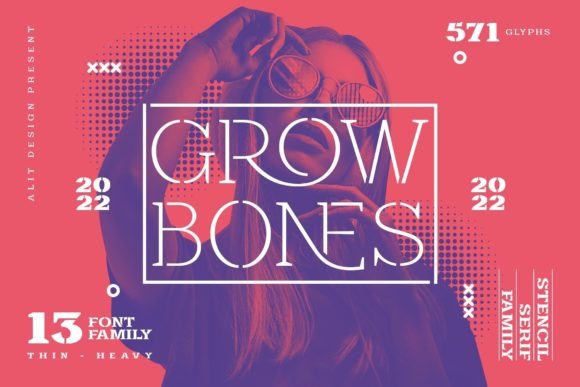 Grow Bones: A Sporty Serif Font That Commands Attention