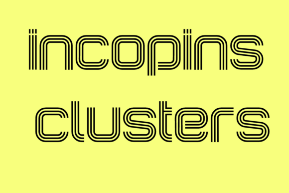 Incopins Clusters: A Sporty, Spirited Display Font for Makers