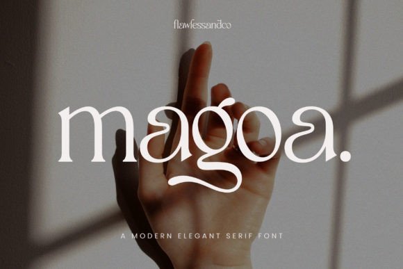 Magoa Serif Font: Elegant & Connected for Handmade Brands