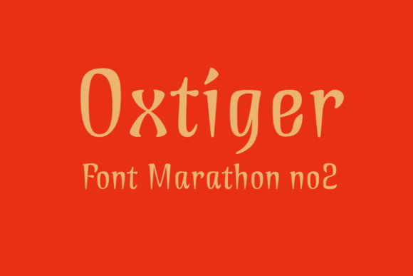Oxtiger: A Graceful Modern Display Font for Crafters