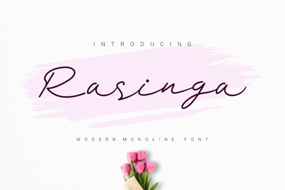 Rasinga: A Bold Script Font for Editorial Design